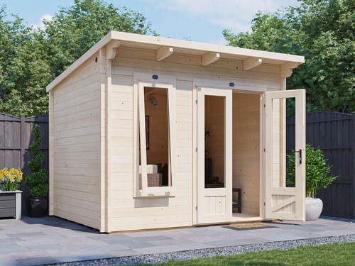 Log cabin office kit garden - cabin,