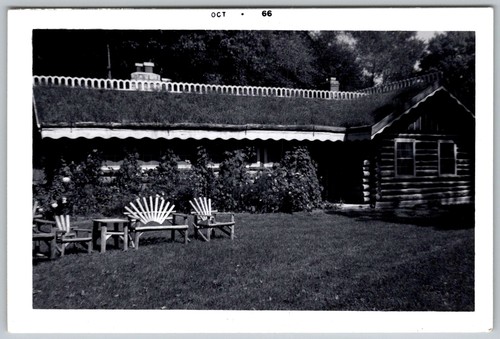 Vtg snapshot rustic log - b&w,