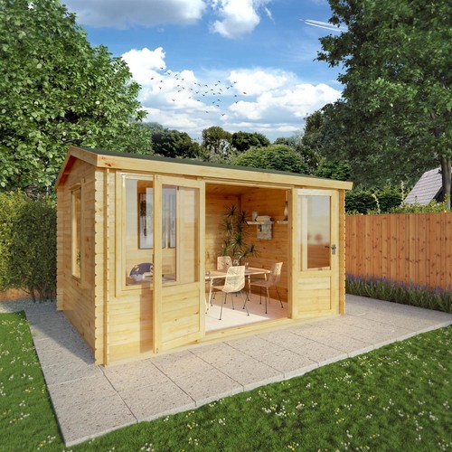 Wooden log cabin 19mm - 4m,