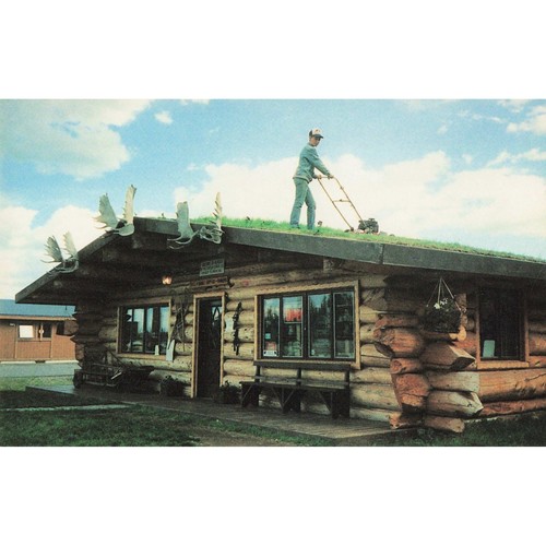 Vintage mowing the roof - vintage,
