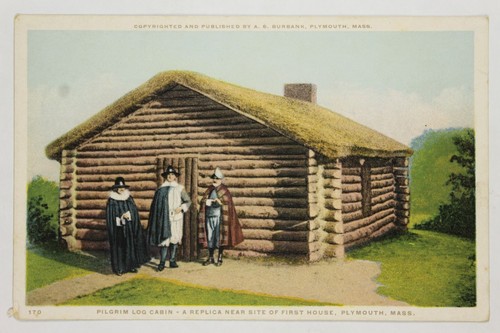 Pilgrim log cabin replica - pilgrim,