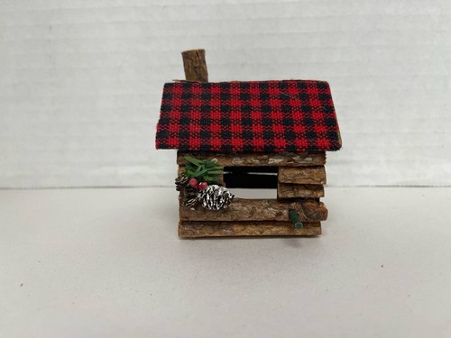 Miniature rustic log cabin - log,