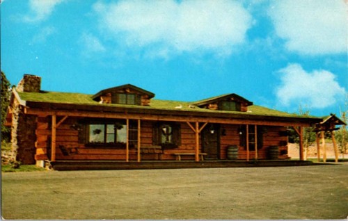 Denver postcard log cabin - pa,