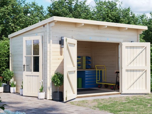 Garden workshop 4x3m log cabin - garden,